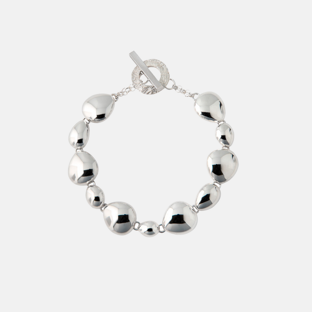 Sterling Silver Pebble Bracelet