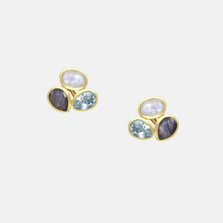 Tear Drop Stone Formation Studs - 3 Stone Combinations