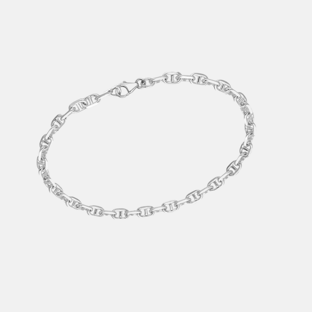 Classic Gucci Link Sterling Silver Chain Bracelet
