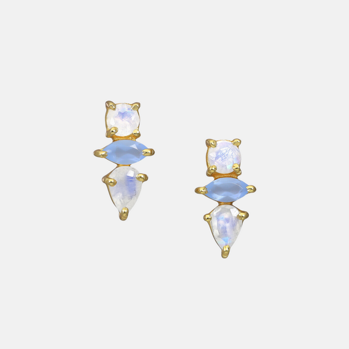 Moonstone & Onyx Adria Gemstone Earrings