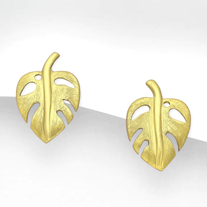 Monstera Leaf Necklace & Earring Gift Set