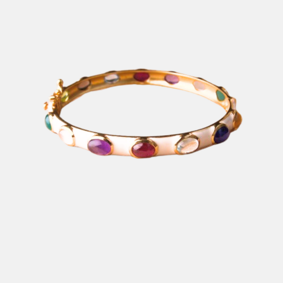Maia Mixed Gemstone Bracelets - Royal Blue | Emerald Green | White
