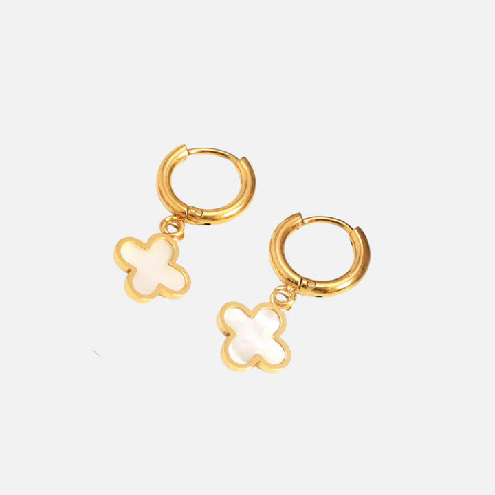 Clover Necklace & Charm Hoops Gift Set