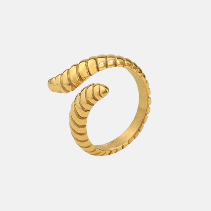 Gold Abstract Snake Wrap Ring