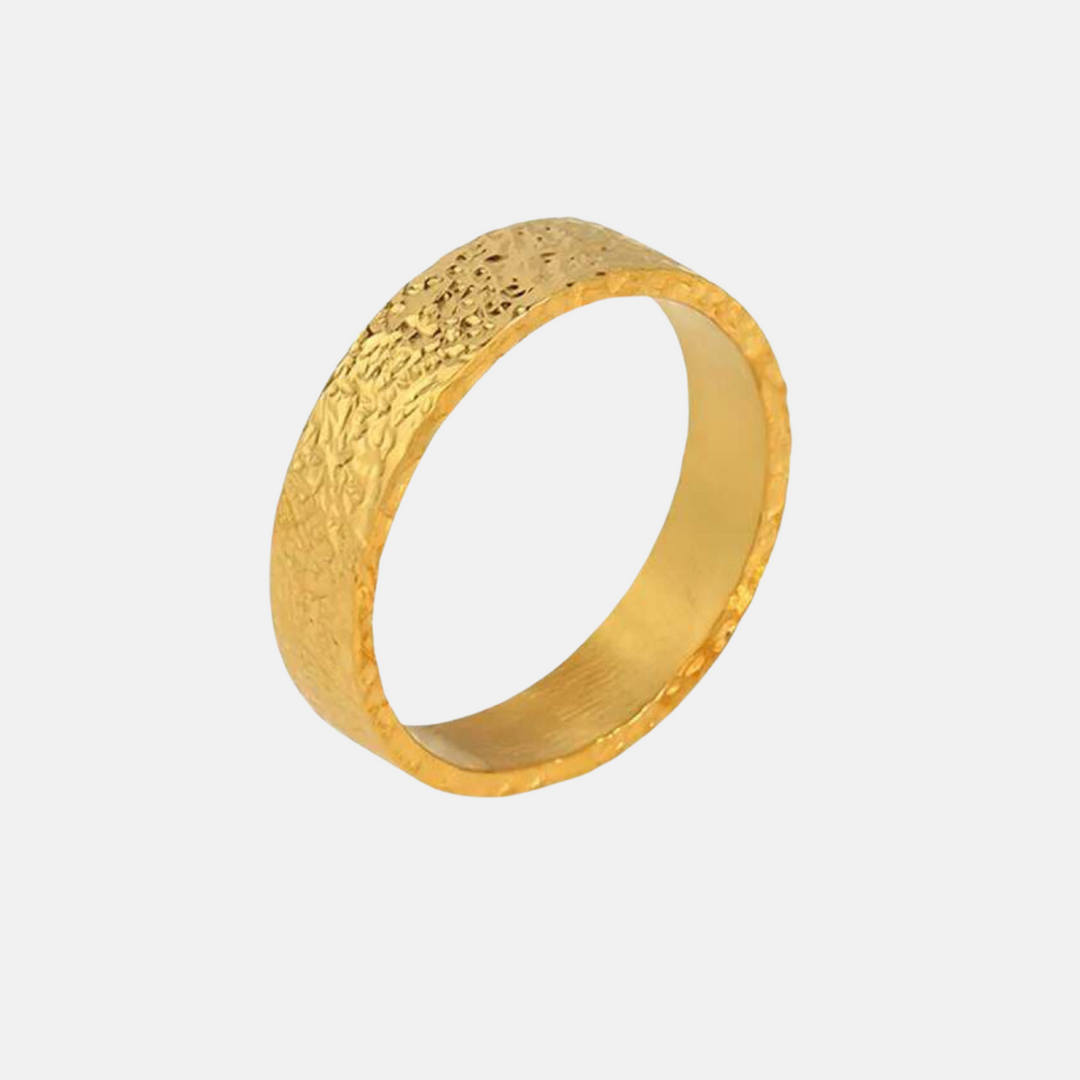 Textured Gold Band Adriel Ring