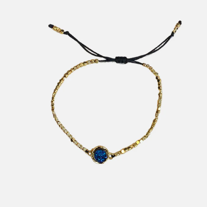 Neptune Blue Stone Necklace & Bracelet Gift Set