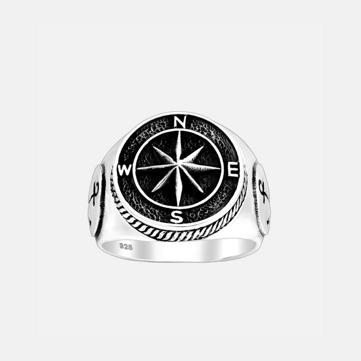 Sterling Silver Compass Ring