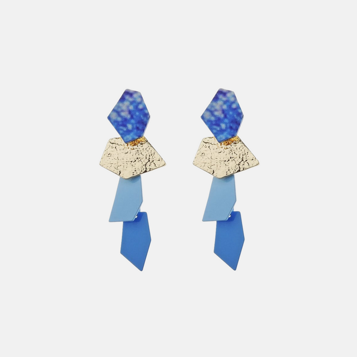 Turquoise Geo Drop Earrings