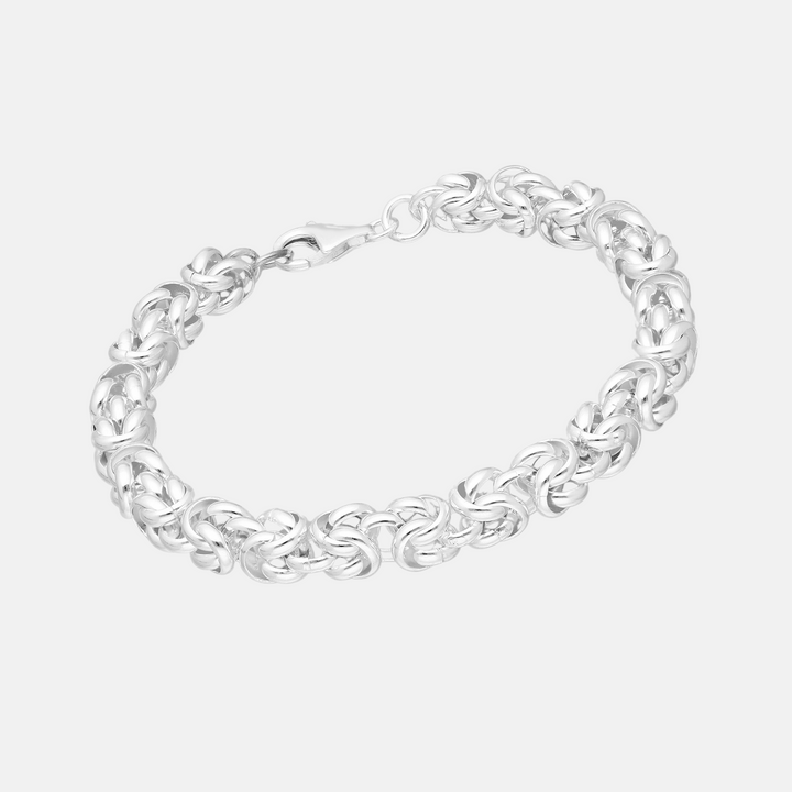 Monaco Intertwined Rings Sterling Silver Bracelet