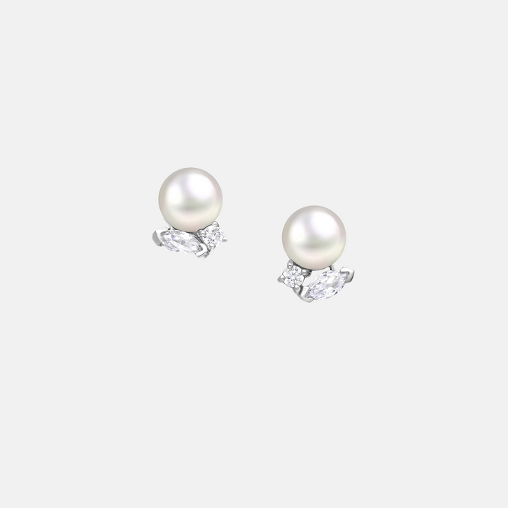 Petal Pearl Stud Earrings