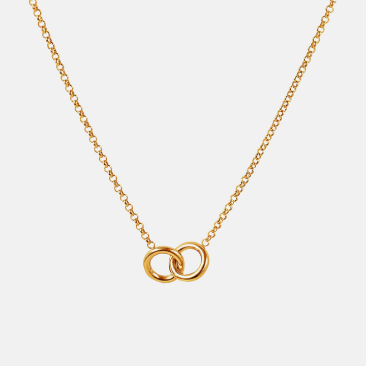 Interlocked Gold Rings Necklace