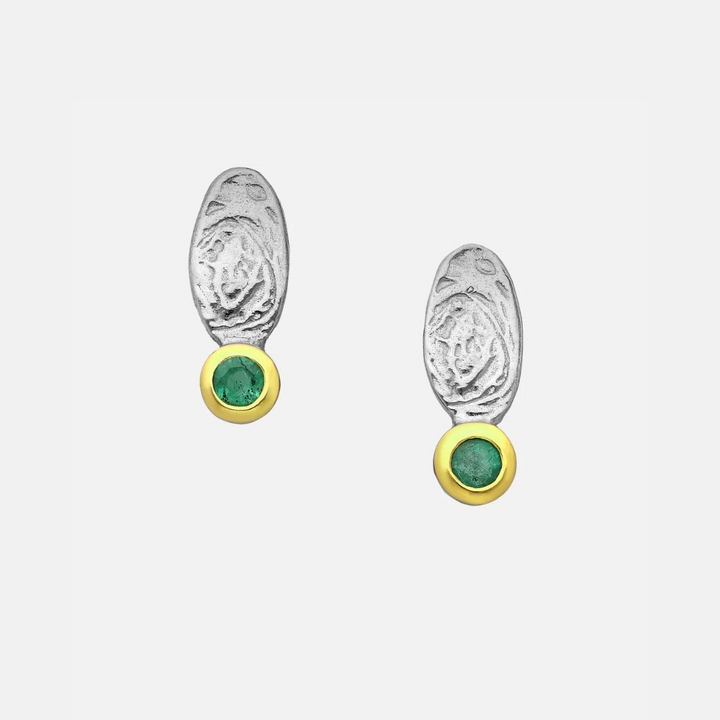 Zhao Emerald Droplet Earrings
