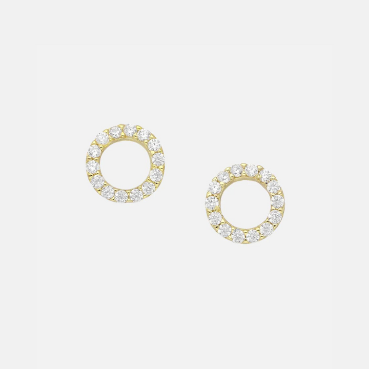 Aspen Sparkle Gold Plate Stud Earrings