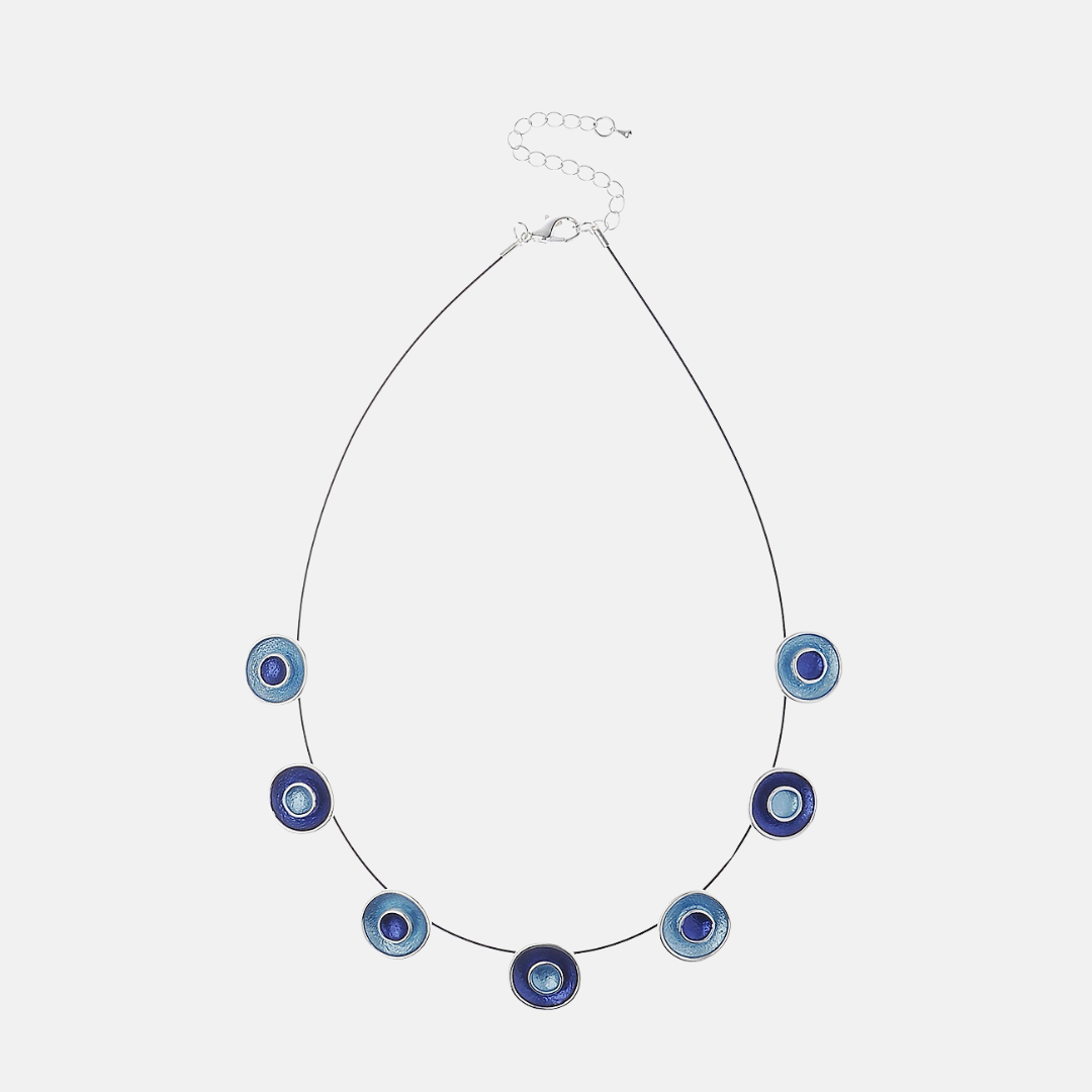 Mixed Blue Echo Necklace