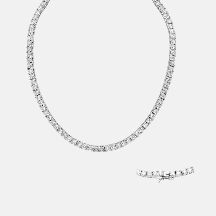 Sterling Silver Tennis Necklace