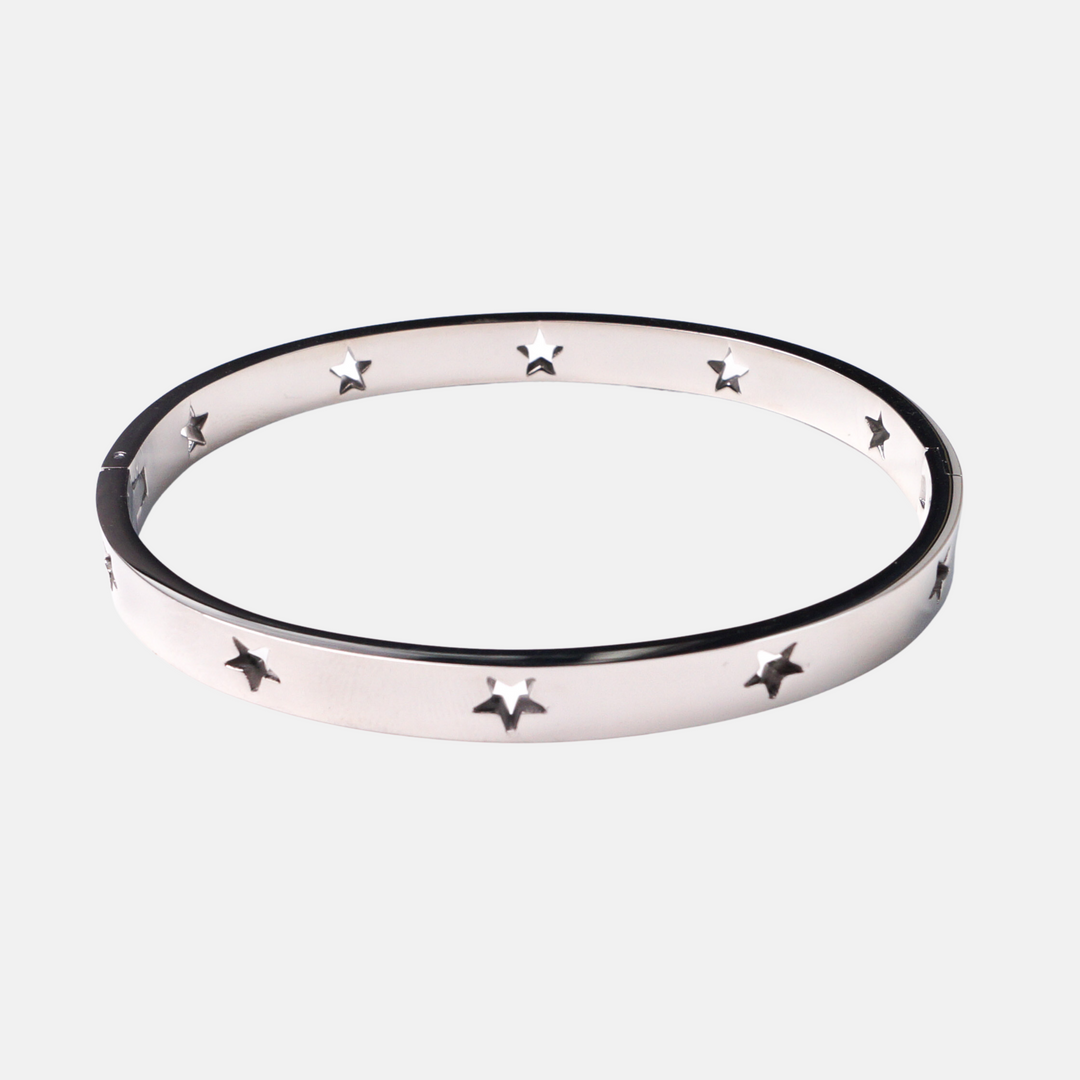 Astro Polished Stainless Steel Star Cuff - Silver | Gold | Rose Gold