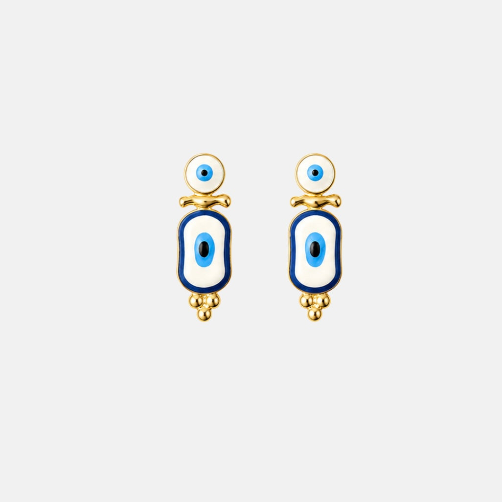 Eye of Protection Earrings - Gold Steel | Silver Steel