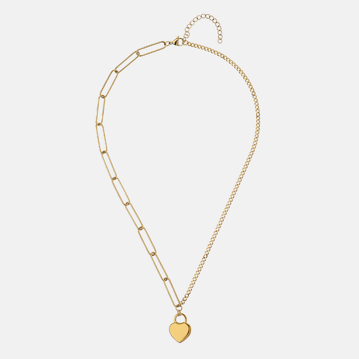 Asymmetrical Heart Charm Kylie Necklace