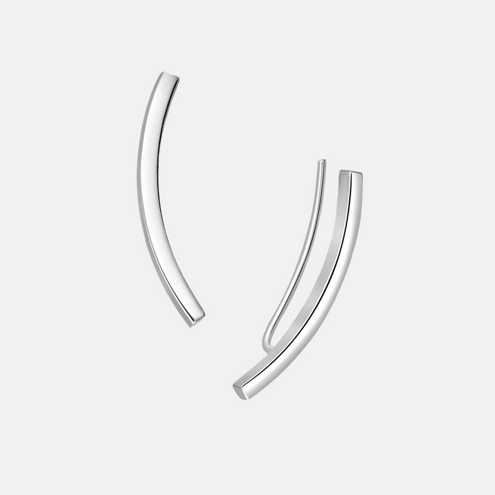 Erykah Silver Ear Climber Earrings