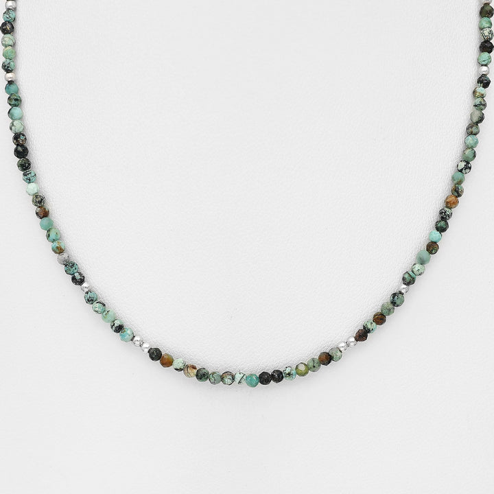 Sia Stone Choker Necklaces - Black Onyx | Chrysocolla | Howlite | Fresh Water Pearl | Tourmaline | Turquoise
