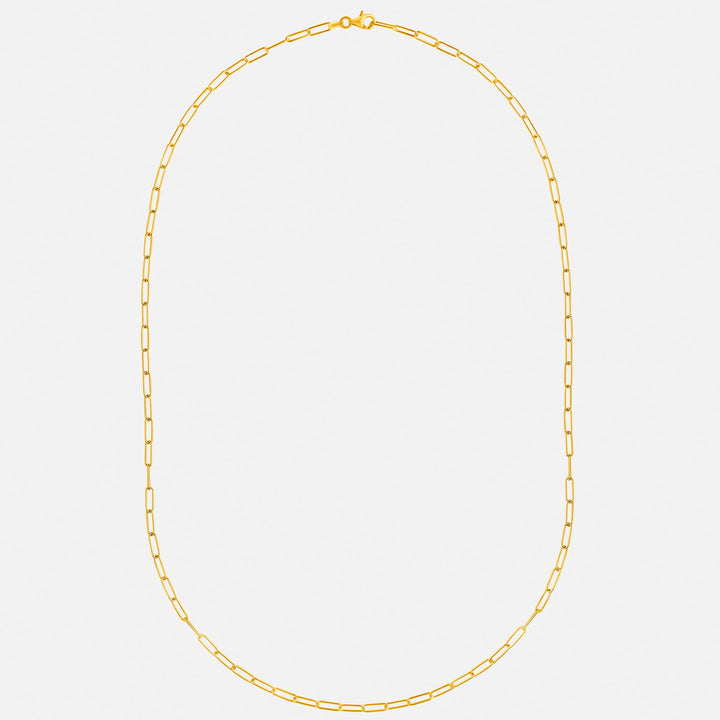 Edie Dainty Gold Square Link Necklace - 17 Inch | 23 Inch | 35 Inch