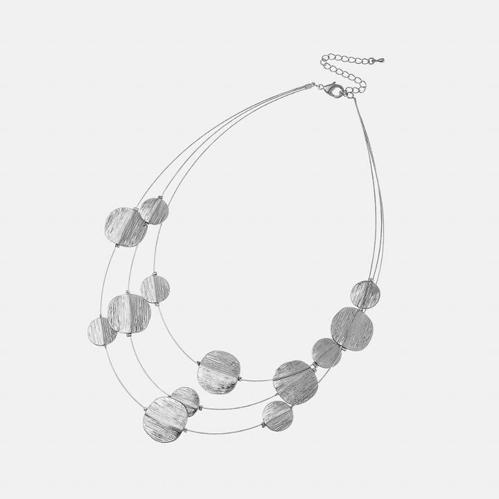 Statement Coin Necklace - Silver