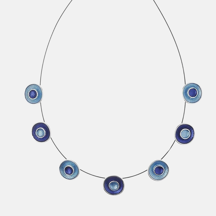Mixed Blue Echo Necklace
