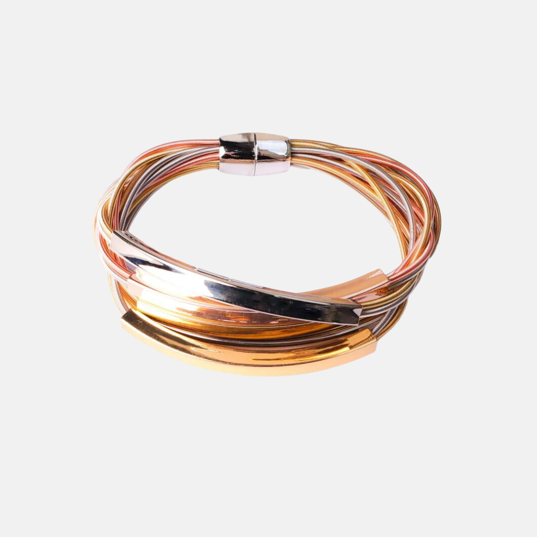 Palm Springs Layered Bars Bracelet - Silver | Mixed Metals