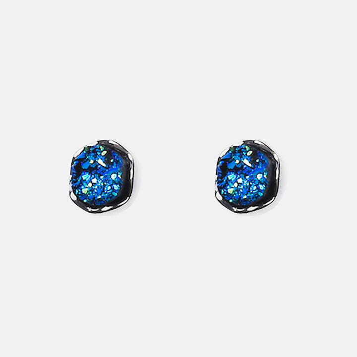 Neptune Stone Silver Stud Earrings