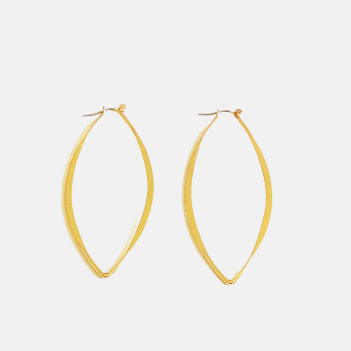 Linden Leaf Gold Silhouette Earrings