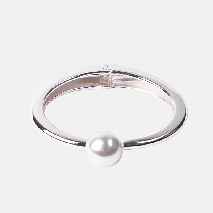 Pearl Silver Orbit Bracelet