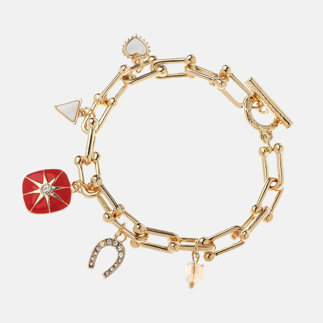 Venega Red Star Charm Bracelet