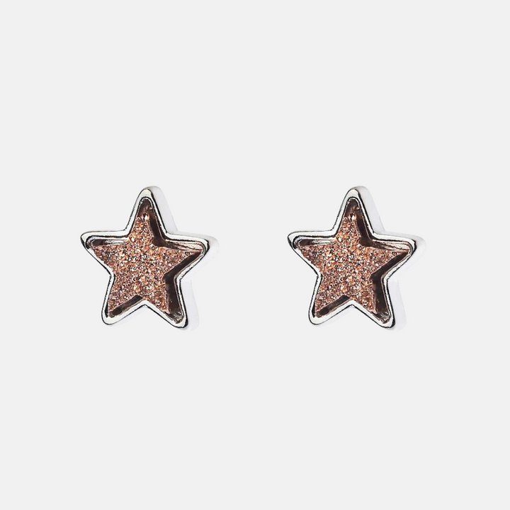 Pink Star Stud Earrings