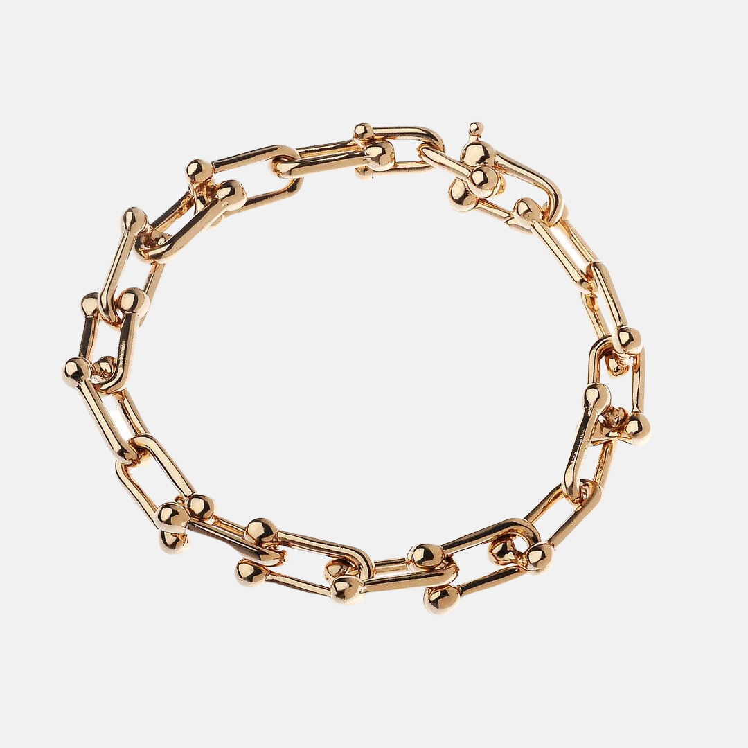 Venega Square Link Bracelet - Silver | Gold