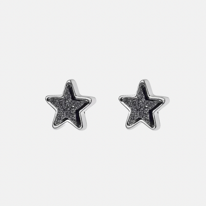 Grey Star Stud Earrings