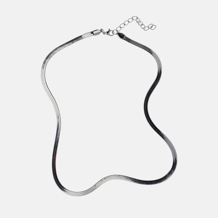 Silver Herringbone Necklace