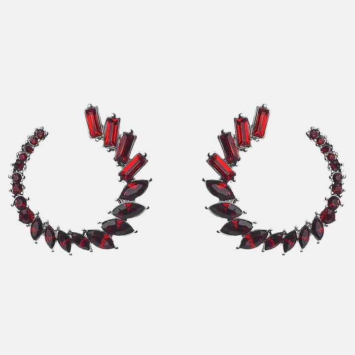 Wreath Earrings - Black | Red | Multi-Colour