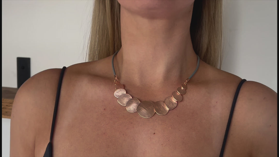 Pebble Rose Gold Zoe Necklace
