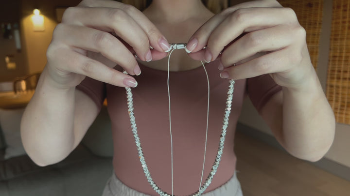 Hexagonal Beaded Toggle Necklace