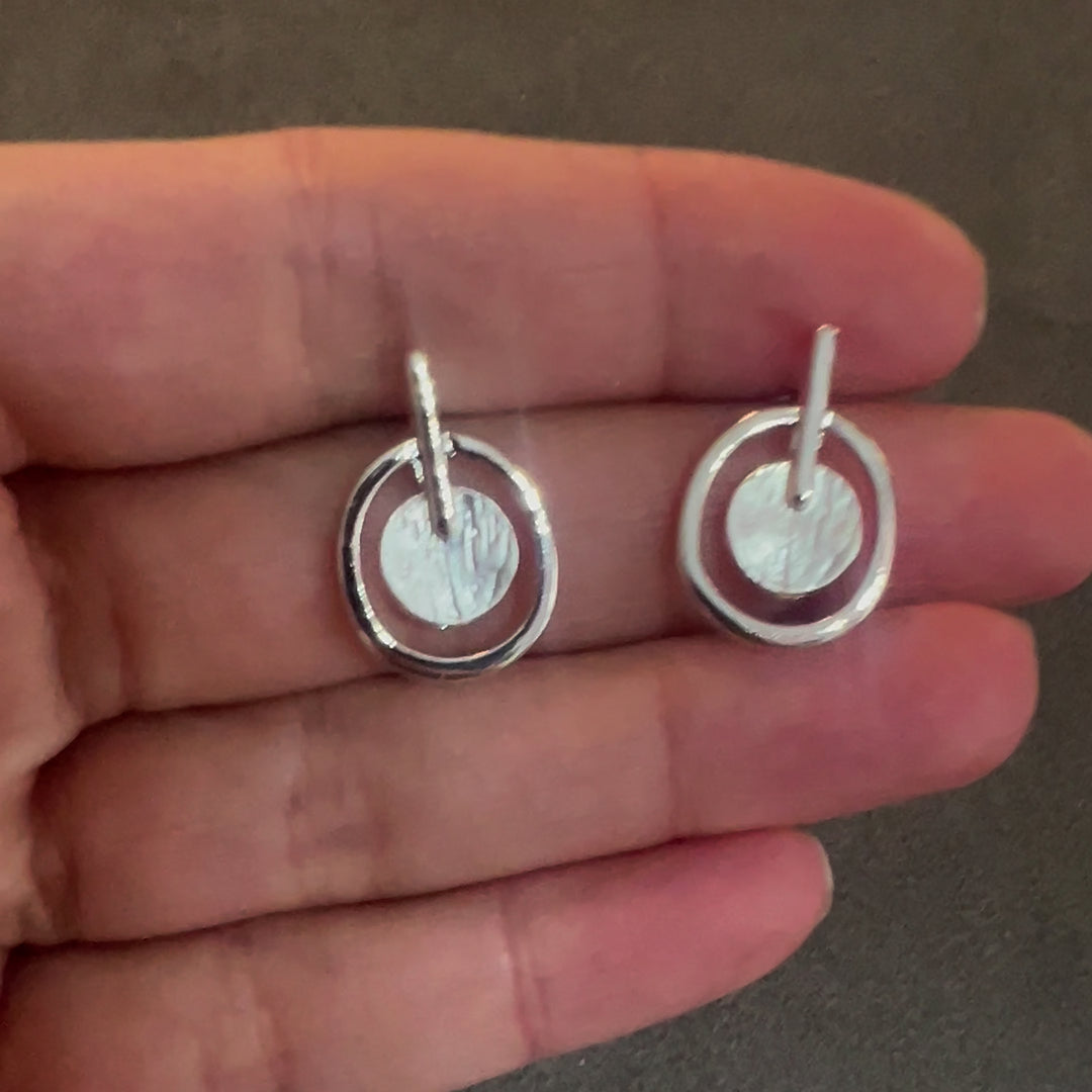 Kew Duo Earrings - Silver | Silver & Rose Gold