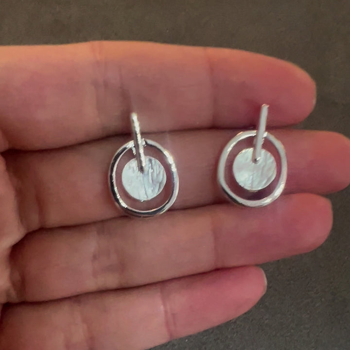 Kew Duo Earrings - Silver | Silver & Rose Gold