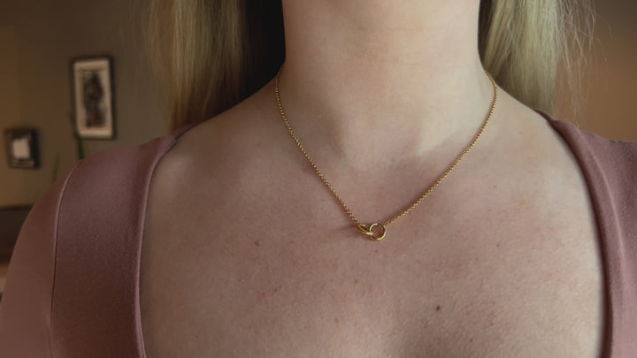 Interlocked Gold Rings Necklace