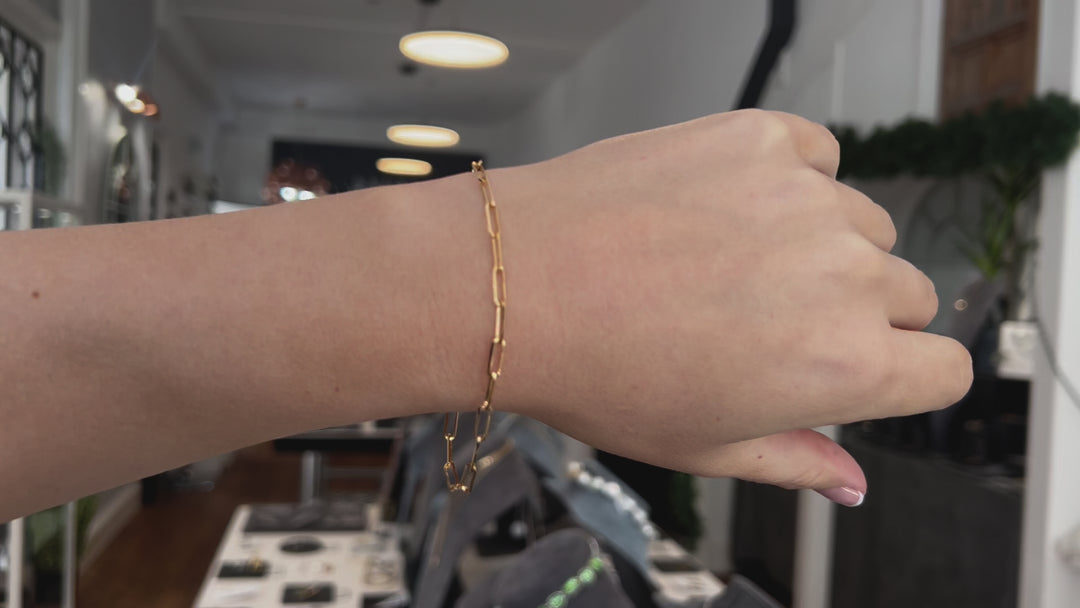 Edie 9ct Gold Square Link Bracelet