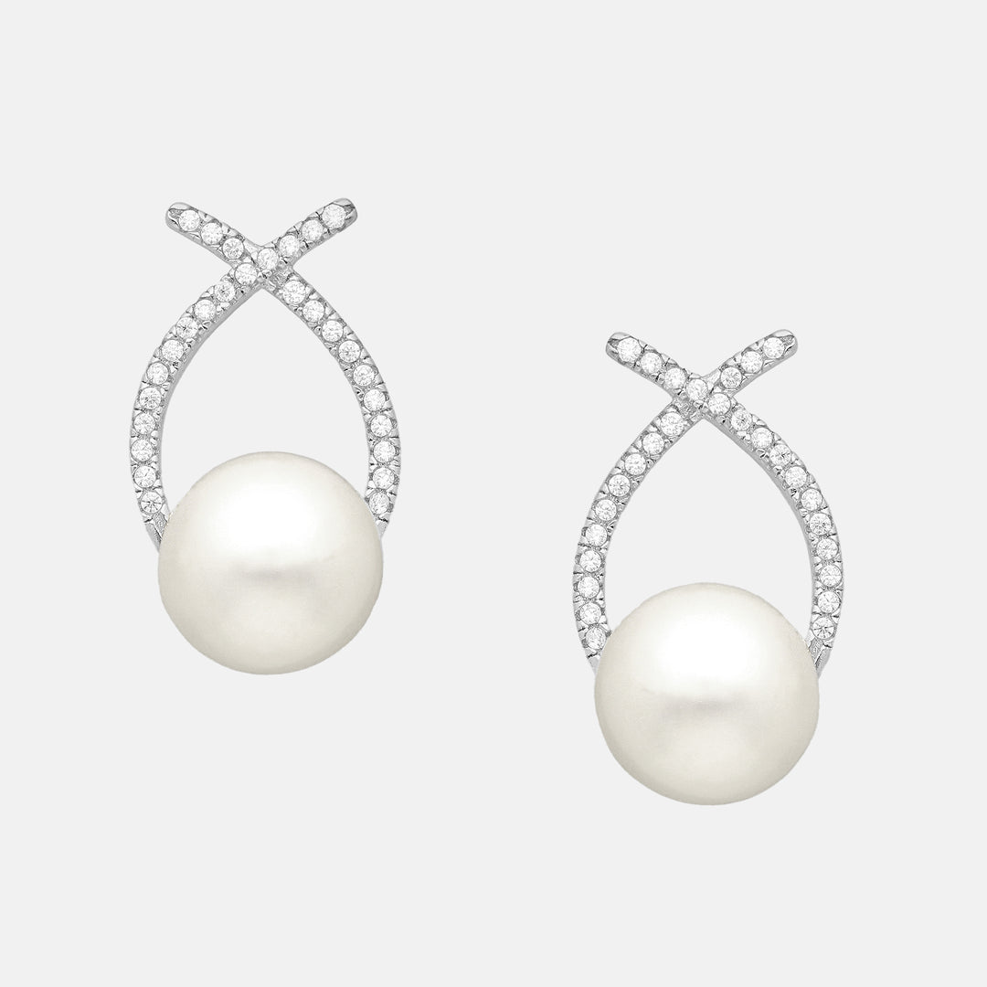 Arabesque .925 Pearl Earrings