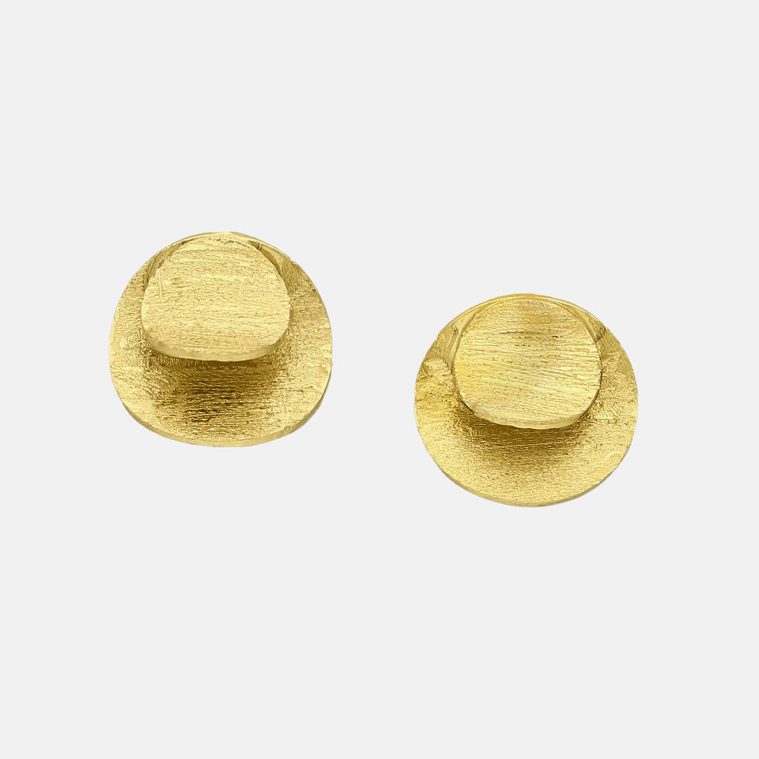 Textured Gold Apollo Stud Earrings