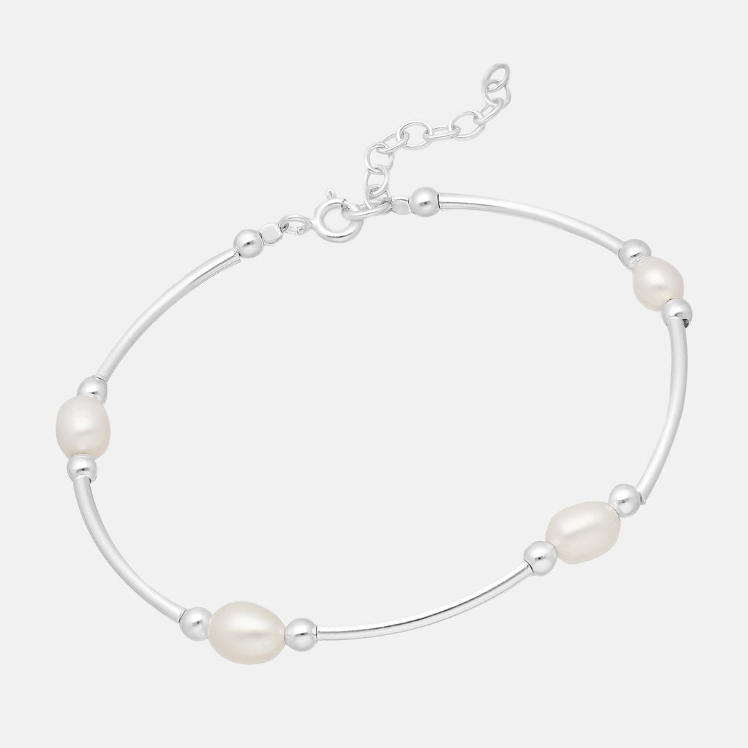 Luci Fresh Water Pearl Sterling Silver Bracelet