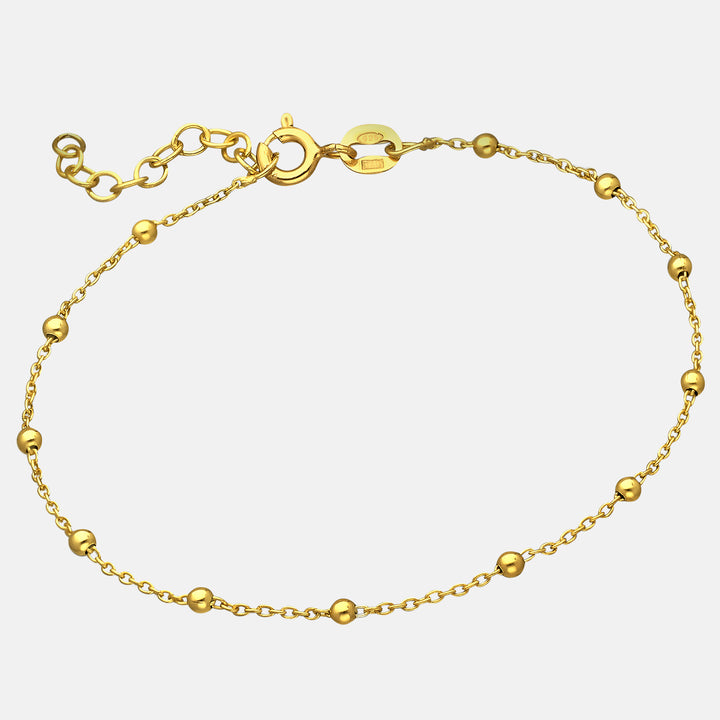 Gold Plated Bead Chain Bracelet