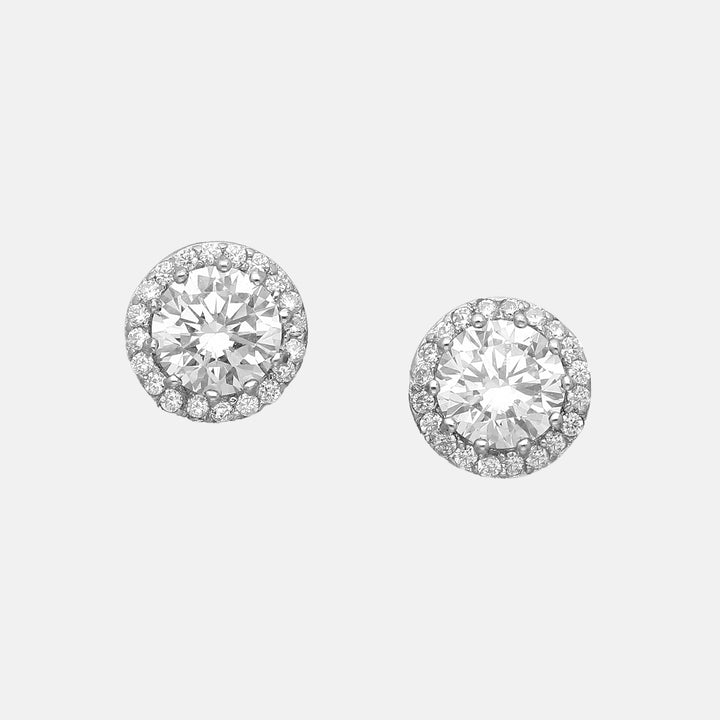 Amalfi Zircon Sterling Silver Stud Earrings