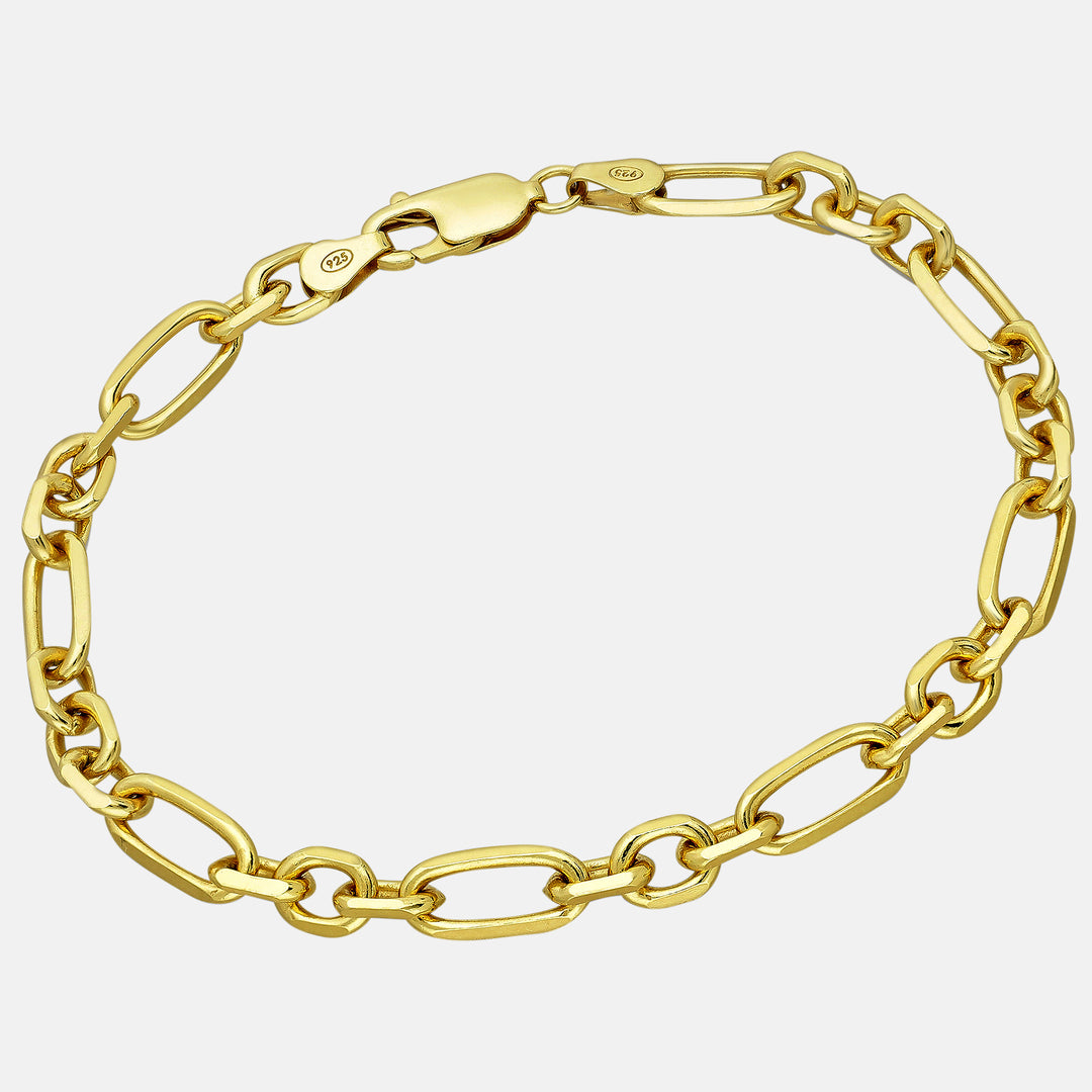 Gold Plated Oval Link Bracelet