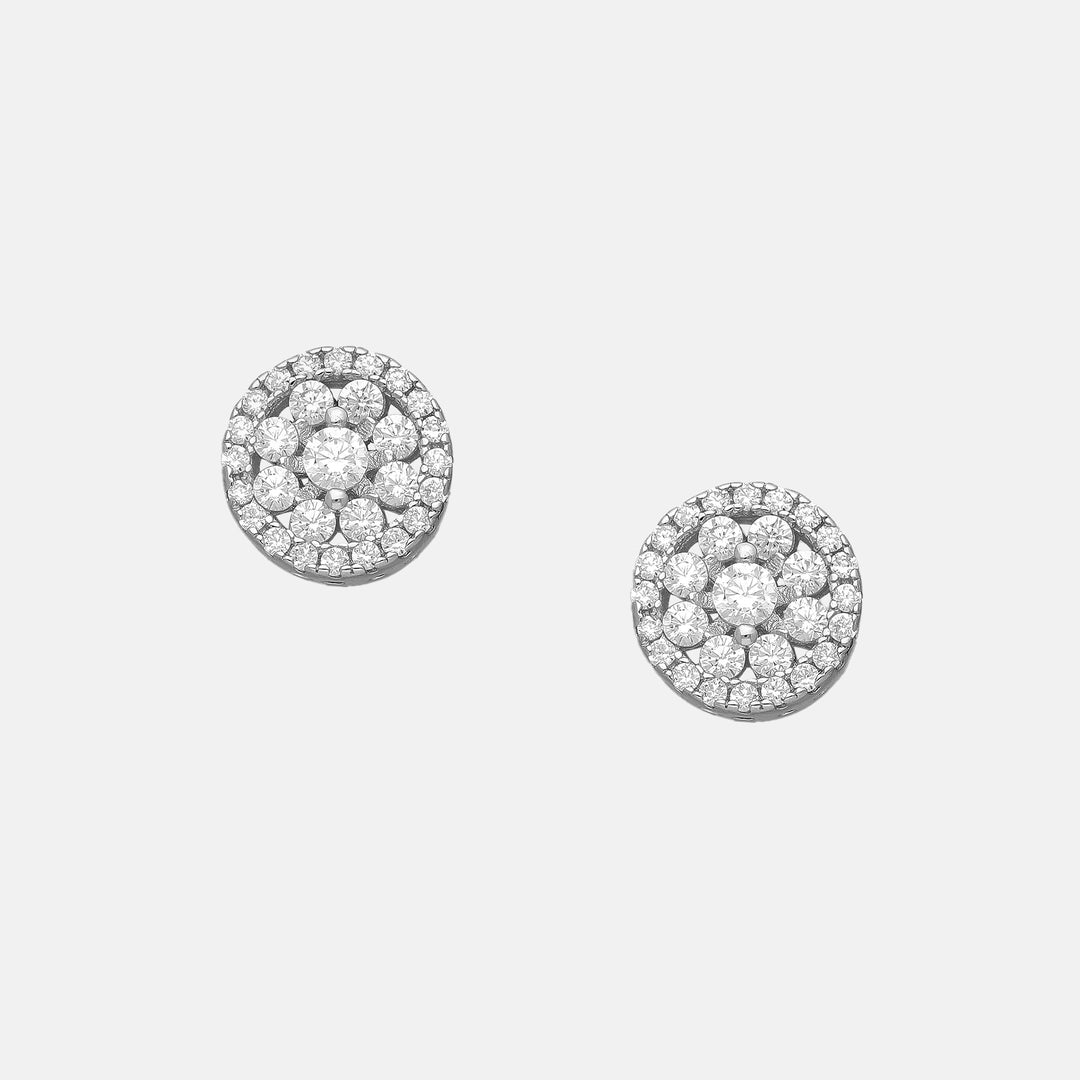 Zendi Zircon Flower Stud Earrings